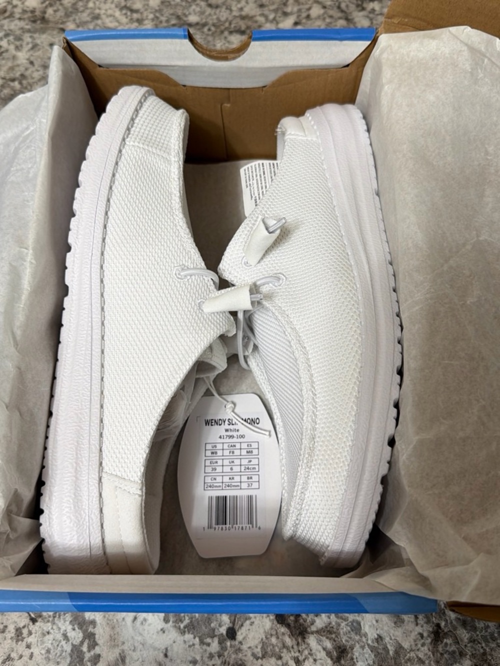 Hey Dude Wendy Slip-On Sneakers in White
